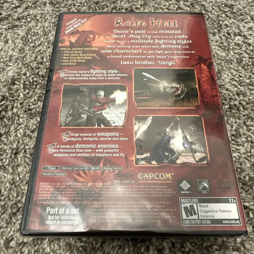 Devil May Cry 3 Dante's Awakening(SONY PlayStation 2 PS2) COMPLETE PRISTINE MINT